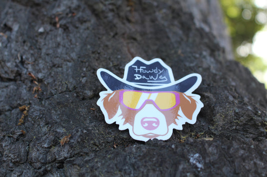 Howdy Dawg Brittany 3" Sticker